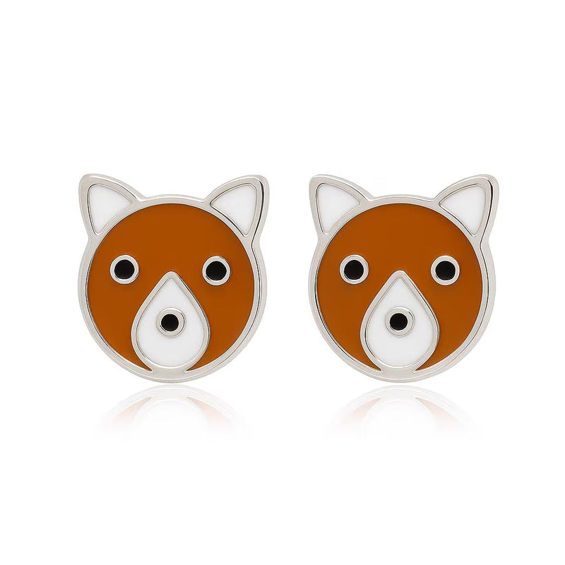 Sterilized titanium implant-grade earrings featuring pink bear design, ideal for body jewelry and piercing embellishments.