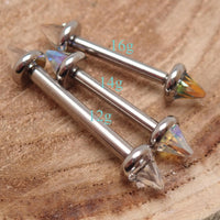 Swarovski Crystal Titanium Nipple Bars