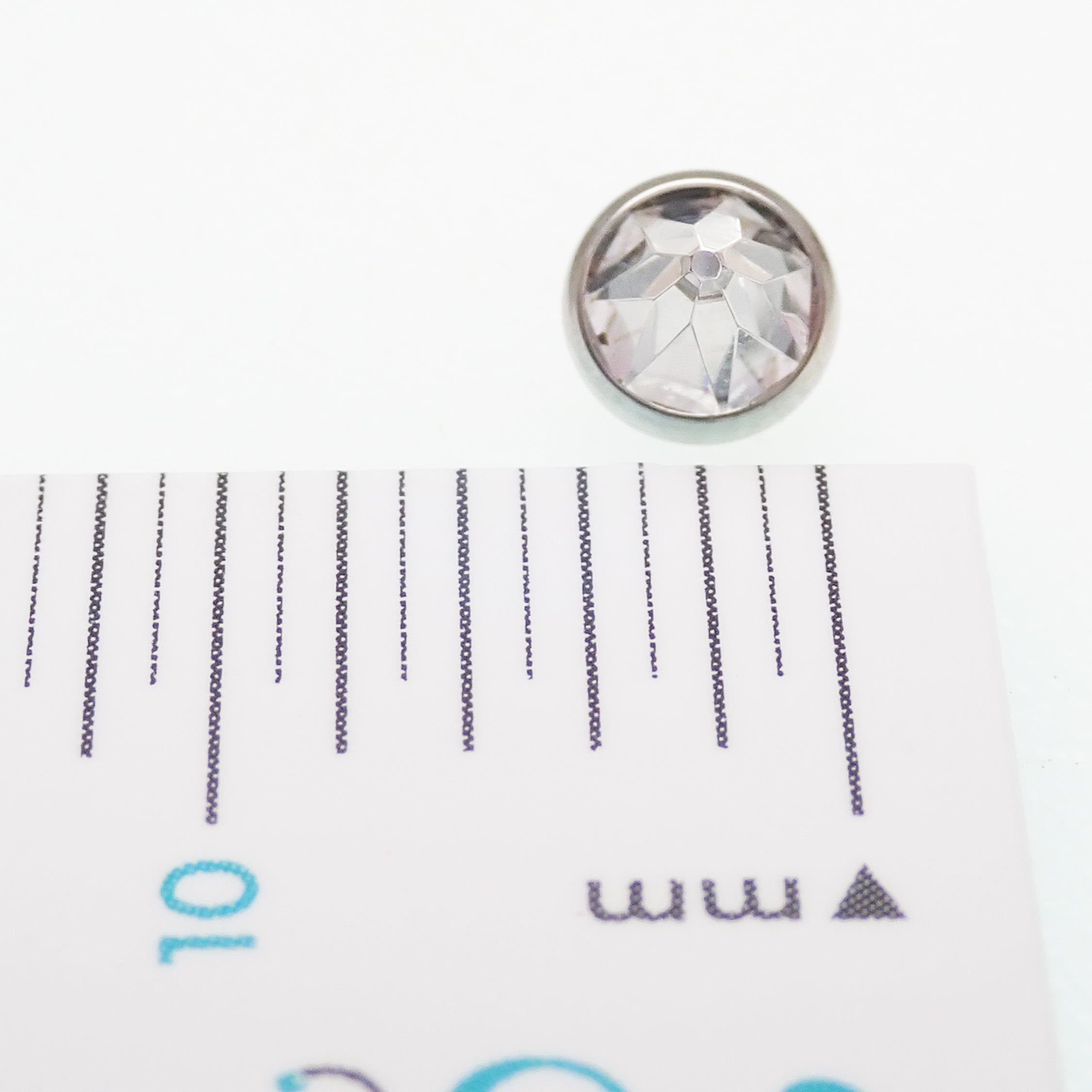 Titanium Swarovski Spike Internally Threaded Attachments, Topaz, Clear, AB Rainbow 16g, 14g- 1 Spike Only