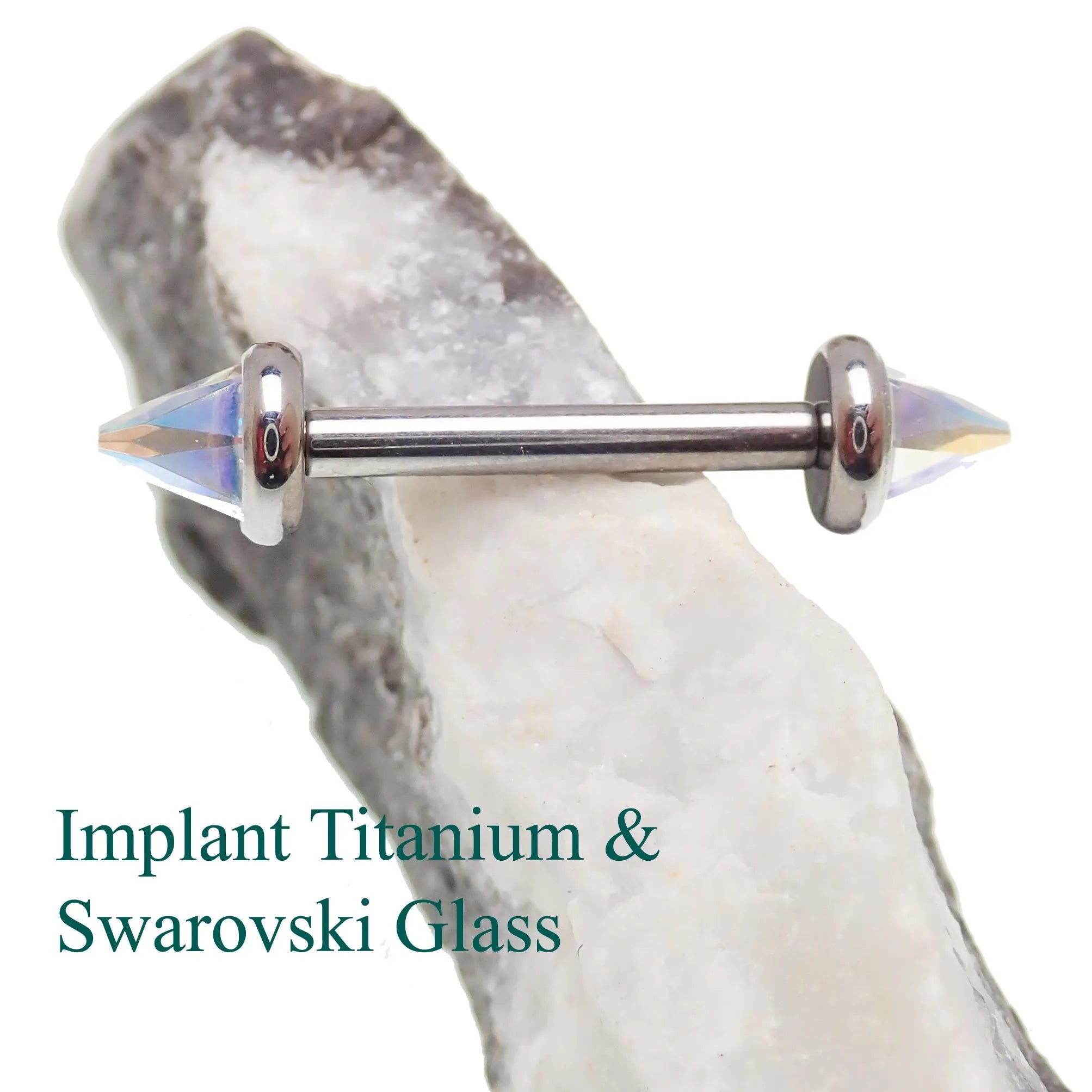 Swarovski Crystal Titanium Nipple Bars