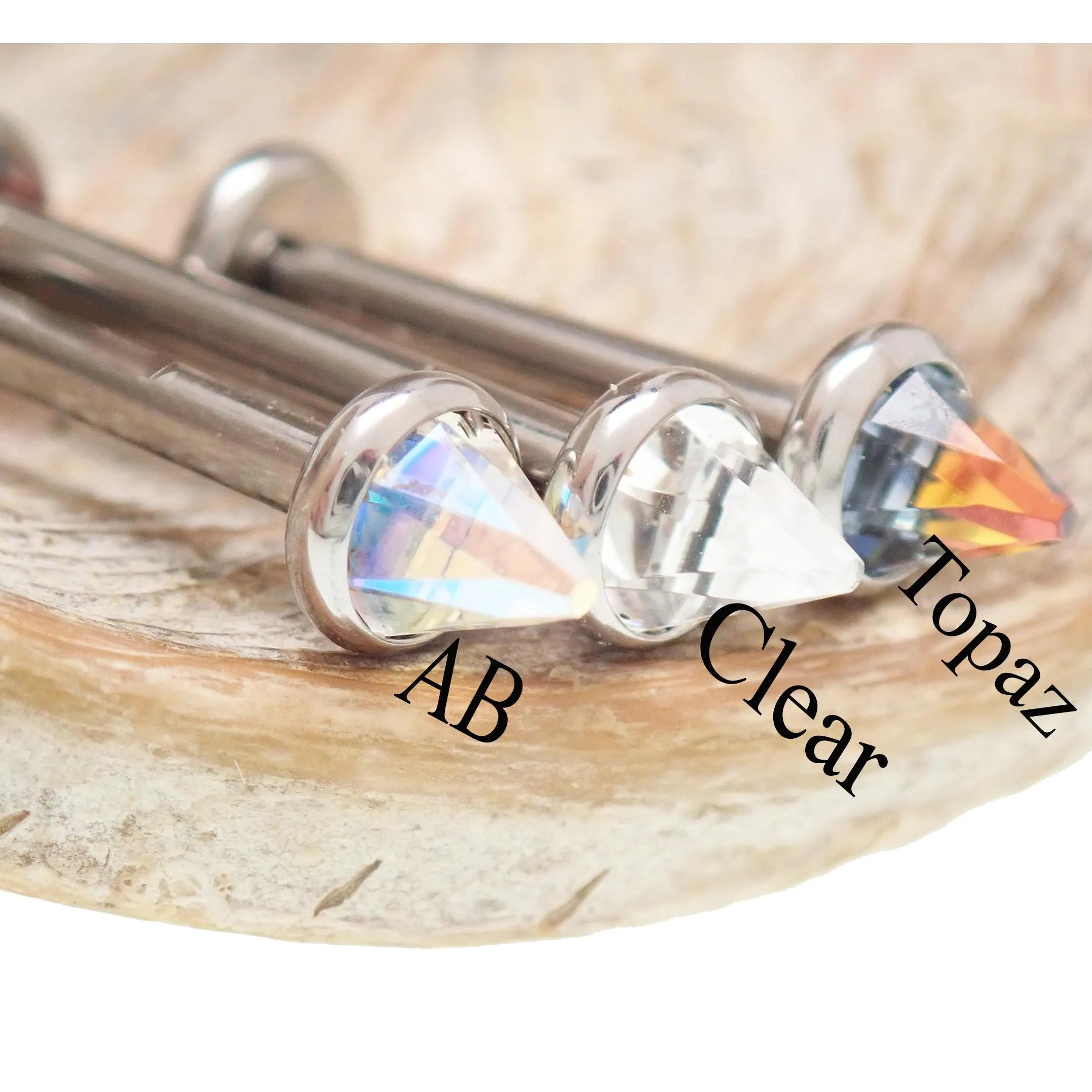 Swarovski Crystal Titanium Nipple Bars