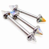 Swarovski Crystal Titanium Nipple Bars