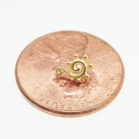 PVD Beaded Swirl Titanium Flatback/ Labret Piercing 18g, 16g, 14g