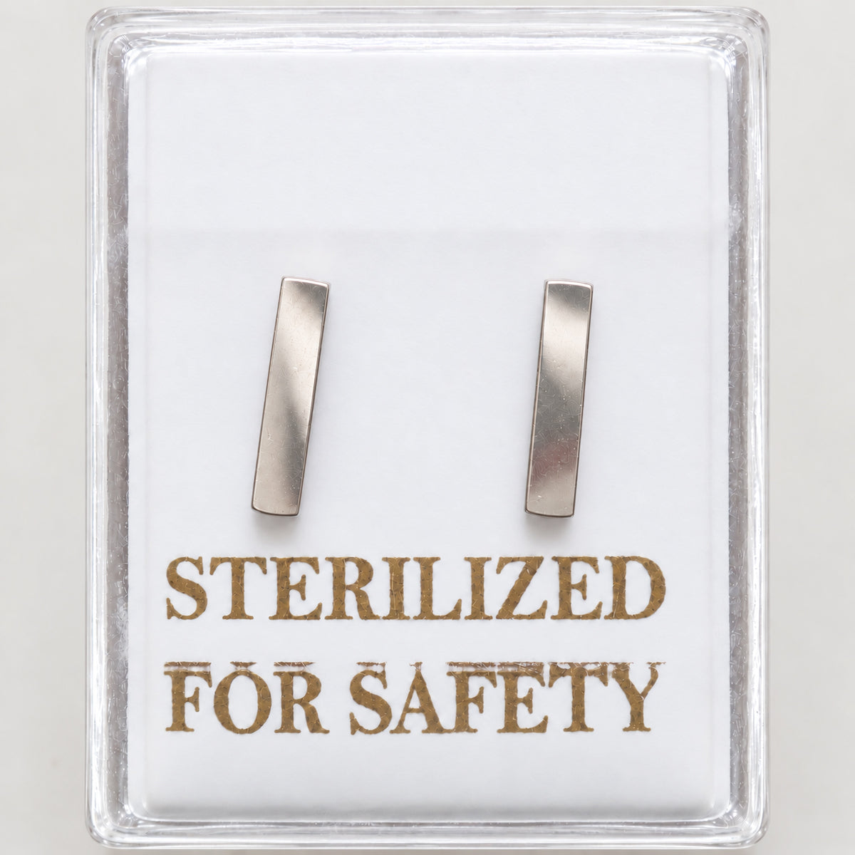 Sterilized Titanium Earrings • Implant-Grade T Bar Minimalist Stud Earrings