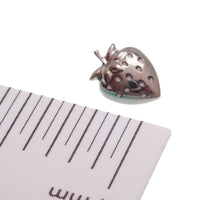 Strawberry Titanium Flatback/ Labret Piercing 18g, 16g, 14g