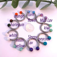 Opal Ends Horseshoe 16g & 18g