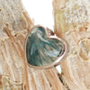 Semi - Precious Moss Agate Heart Titanium Flatback Piercing - Body Clickers Body Jewelry