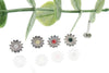 Titanium Sunflower CZ Lip _ Ear piercing