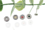 Titanium Sunflower CZ Lip _ Ear piercing