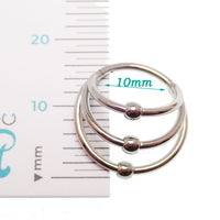 Implant Titanium 3 tier Fan Stack Hinged Titanium Clicker · Septum/Daith/Helix · 16g Hoop 10mm