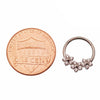 Flower Titanium Hinged 10mm  Clicker 16g