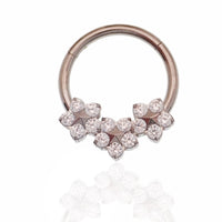 Flower Titanium Hinged 10mm Clicker 16g - Body Clickers Body Jewelry