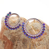 Sleepy Lavender Opal & Amethyst CZ  Titanium Clicker 16g
