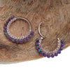 Sleepy Lavender Opal & Amethyst CZ  Titanium Clicker 16g