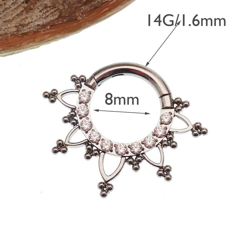 14g-8mm CZ hinged Clicker implant titanium