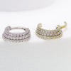 Titanium Stacked Clicker with CZ Stones 16g 8mm