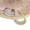 Titanium Stacked Clicker with CZ Stones 16g 8mm
