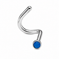 CZ Cork Nose Piercing 18g