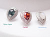 Titanium Push-Fit Teardrop Piercing – Single Stud | Moss Agate, Garnet, Moonstone |