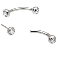 CZ threadless Curve 16g 6mm or 8mm