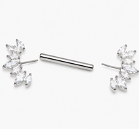 threadless pushfit nipple rings cz