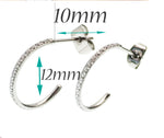Titanium simple CZ Hoop Earrings