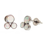Titanium Trinity Opal Earrings