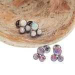 Titanium Trinity Opal Earrings