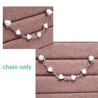 Implant titanium Opal/ CZ add on piercing chain
