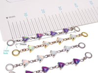Implant titanium Opal/ CZ add on piercing chain