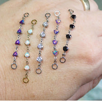 Implant titanium Opal/ CZ add on piercing chain