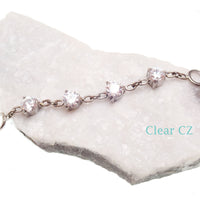 Implant titanium Opal/ CZ add on piercing chain