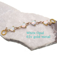 Implant titanium Opal/ CZ add on piercing chain