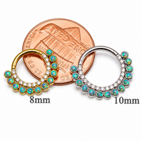 opal septum clicker 16g daith ring
