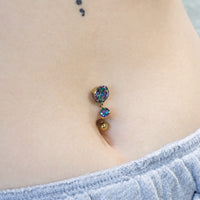 Implant Titanium VM Reverse Belly Bar 14g 10mm