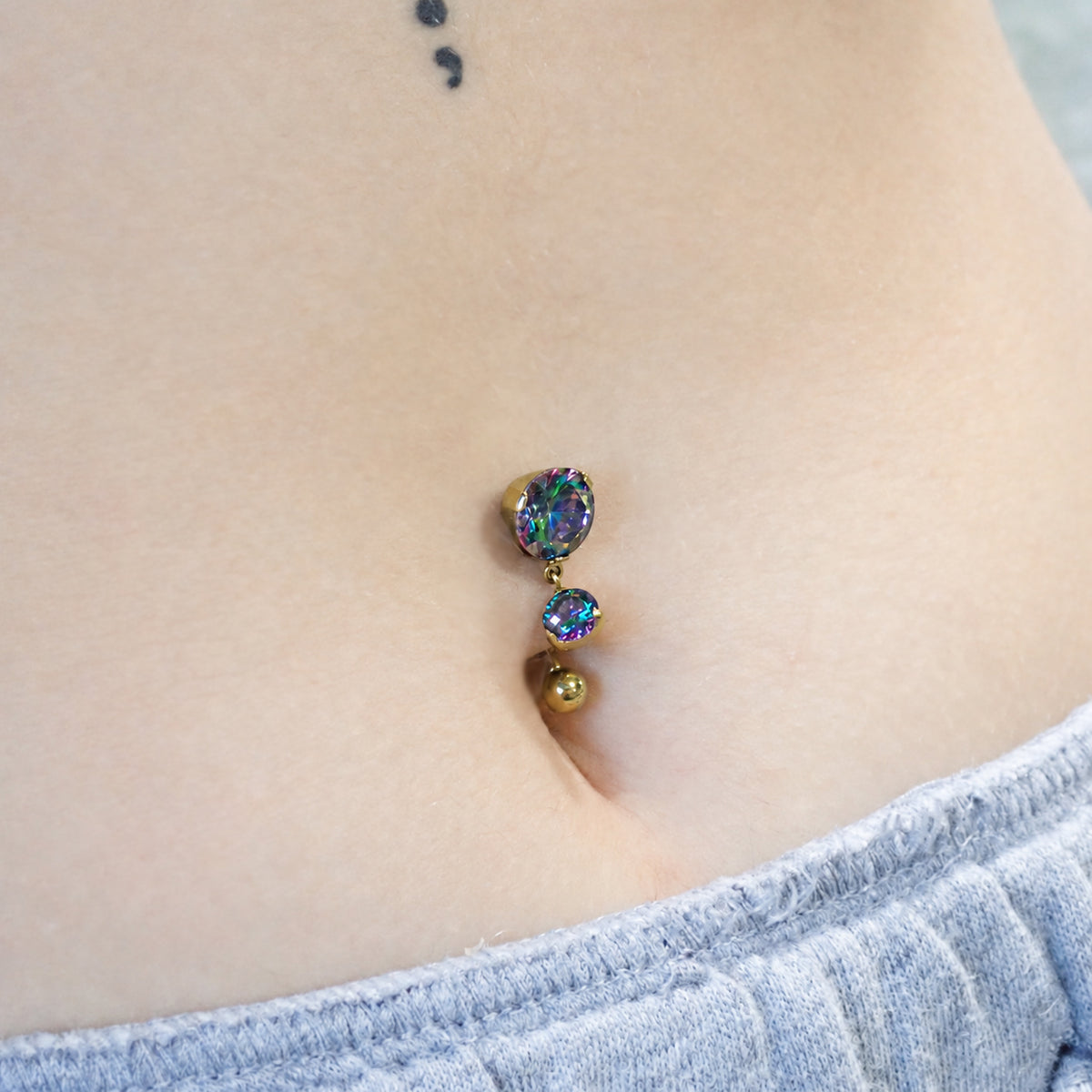Implant Titanium VM Reverse Belly Bar 14g 10mm