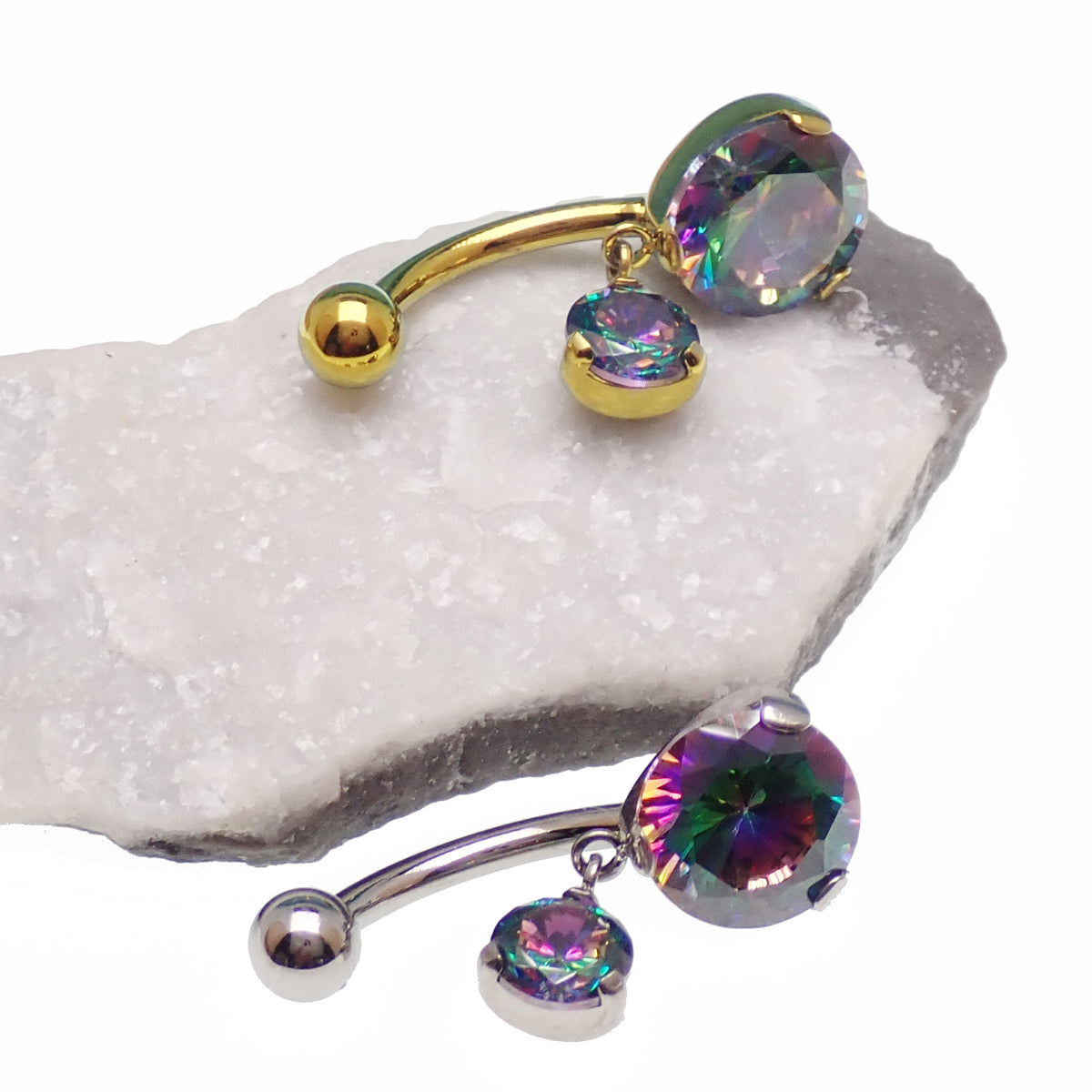 Implant Titanium VM Reverse Belly Bar 14g 10mm