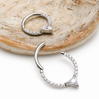 Hinged Clicker with Triangle CZ 16g