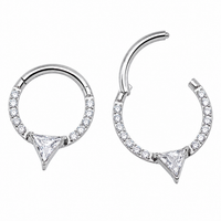 Hinged Clicker with Triangle CZ 16g