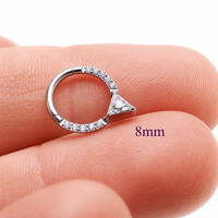 Hinged Clicker with Triangle CZ 16g