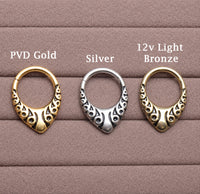 Implant Grade Titanium Teardrop Shaped Engraved Clicker- 16g 8mm