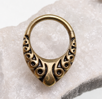 Implant Grade Titanium Teardrop Shaped Engraved Clicker- 16g 8mm