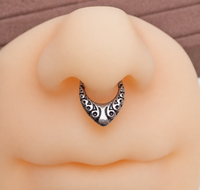Implant Grade Titanium Teardrop Shaped Engraved Clicker- 16g 8mm