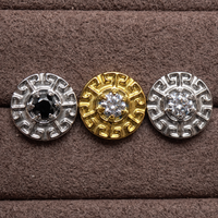 CZ Greek Key Dermal Top, 14g (1.2mm thread)