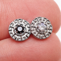 CZ Greek Key Dermal Top, 14g (1.2mm thread)