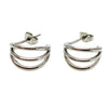 Triple Hoop Stud Earrings |Titanium Hypoallergenic Earrings