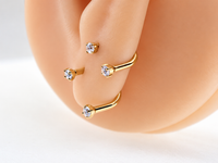 U shape  titanium 16g earring, arch piercing , lobe , tragus, helix, rook