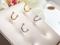 U shape  titanium 16g earring, arch piercing , lobe , tragus, helix, rook