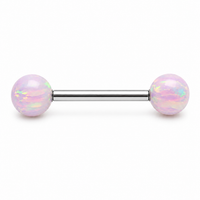 Unicorn Purple 5mm, 6mm Opal Titanium Nipple Ring 14g, 12g