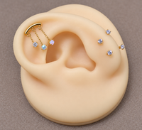 U shape  titanium 16g earring, arch piercing , lobe , tragus, helix, rook